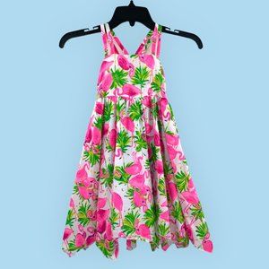Tommy Bahama Pink Flamingo Fit and Flare Girl Size 5 Dress find at Poshmark